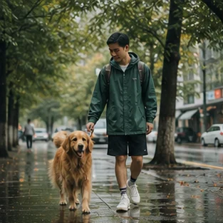 Editorial image of life with dogs and their care