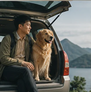 Editorial image of life with dogs and their care
