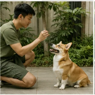Editorial image of life with dogs and their care