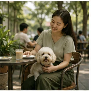 Editorial image of life with dogs and their care