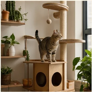 Editorial image of life with cats and their care