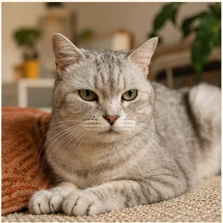 Editorial image of life with cats and their care
