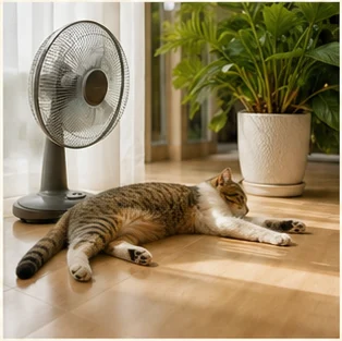Editorial image of life with cats and their care