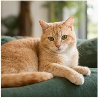 Editorial image of life with cats and their care