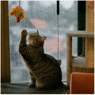 Editorial image of life with cats and their care