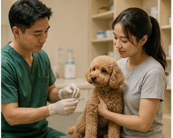 Editorial image of life with dogs and their care