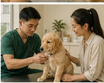 Editorial image of life with dogs and their care