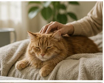 Editorial image of life with cats and their care