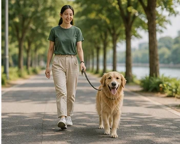 Editorial image of life with dogs and their care