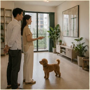 Editorial image of life with dogs and their care